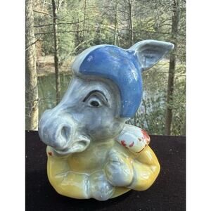 Vintage 1972 Donkey Democrat Football Head Liquor Bottle Only